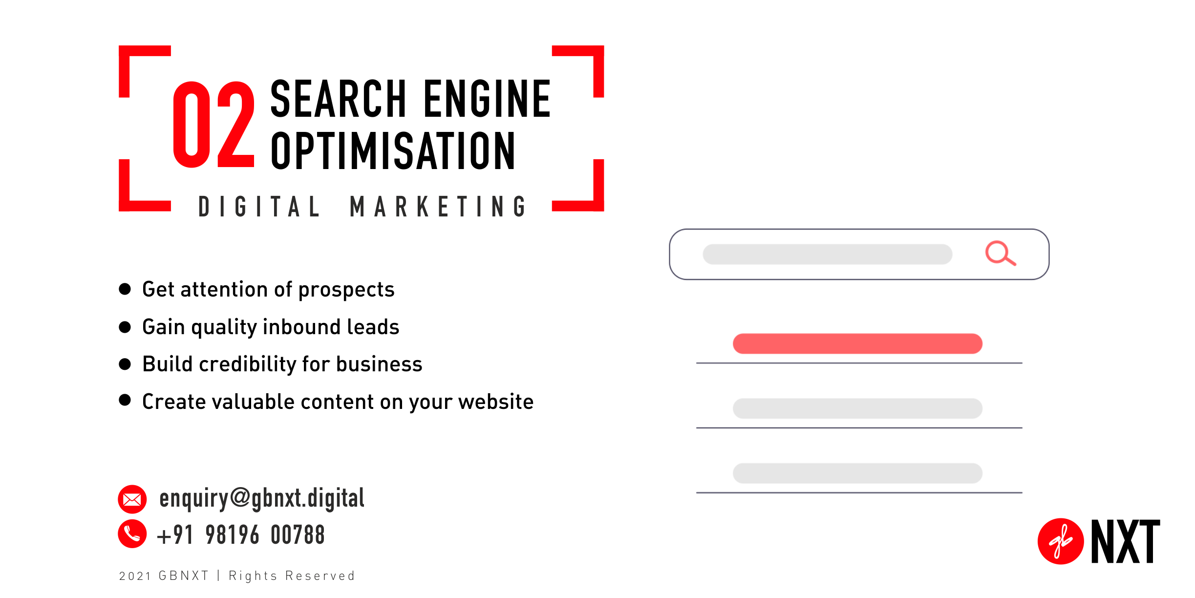 Search engine optimisation company | B2B Digital marketing company | GB NXT